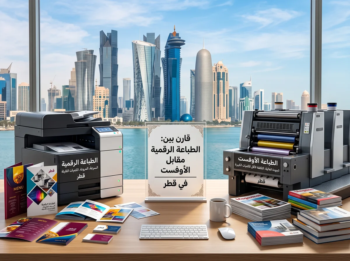 الطباعة الرقمية مقابل الأوفست في قطر: أيهما تختار لمشروعك؟
