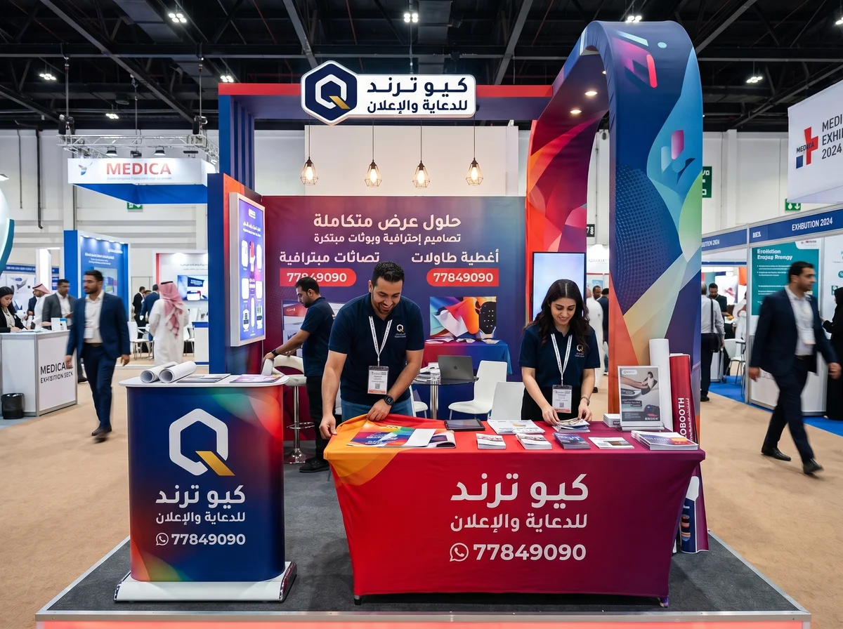 البوثات الدعائية وأغطية الطاولات المطبوعة  في قطر: دليل تجهيز الفعاليات الخارجية
