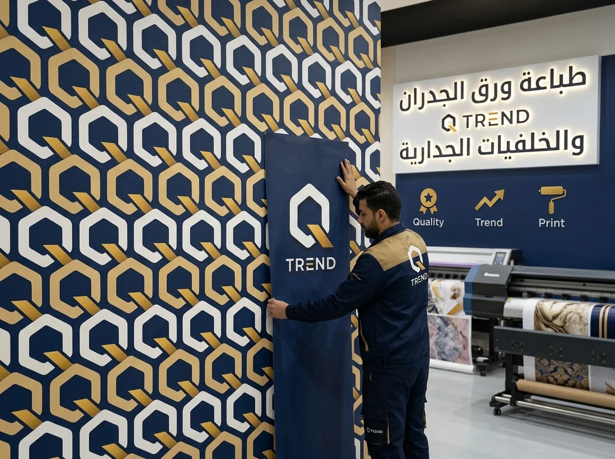 طباعة ورق الجدران والخلفيات الجدارية للمكاتب والمحلات في قطر: الخامات والتنفيذ