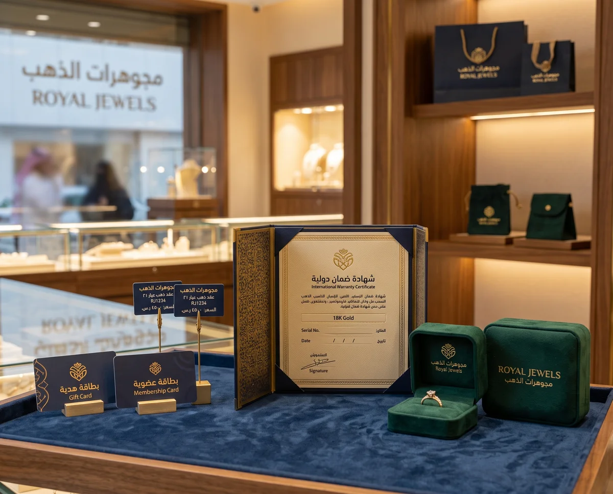 Printing & Packaging for Jewelry and Gold Shops in Qatar: Gift Boxes, Warranty Cards and Price Tags