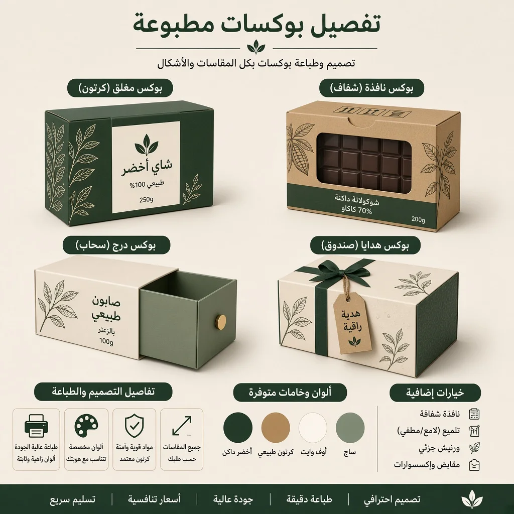 تصميم وتفصيل البوكسات المخصصة